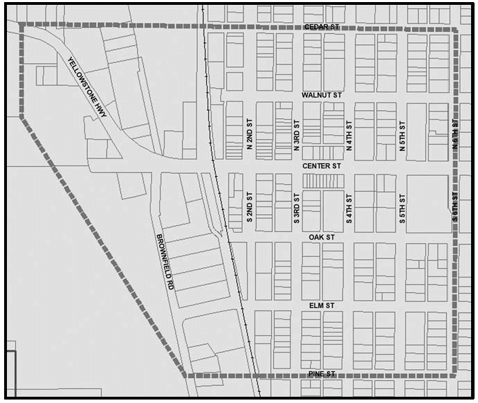 Designated Downtown Overlay District Boundaries Map